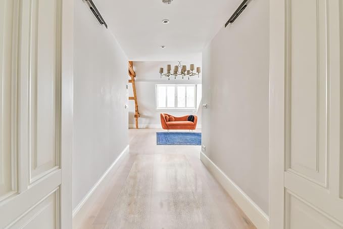 Clear Hard Floor Runner, USA Made, Safe, 30 x 120 Inch, 2mm Thick Clear Vinyl, Clear Floor Covering for Mudroom Doorway Floor, Plastic Hall Runner for Corridor Flooring