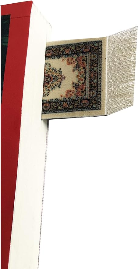 3-Piece Carpet-Style Desk Set – Beige Brown Mouse Pad, Mini Rug Coaster & Bookmark, Colorful Elegant Office Accessories, Novelty Gift