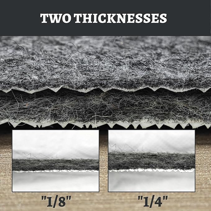 100% Waterproof Rug pad, 6x9 ft Area Rug Non-Slip Rug Pads, Carpet Pads for All Floors and finishes, Felt pad for Hardwood Floors, Keep Carpets in Place Soft and Secure