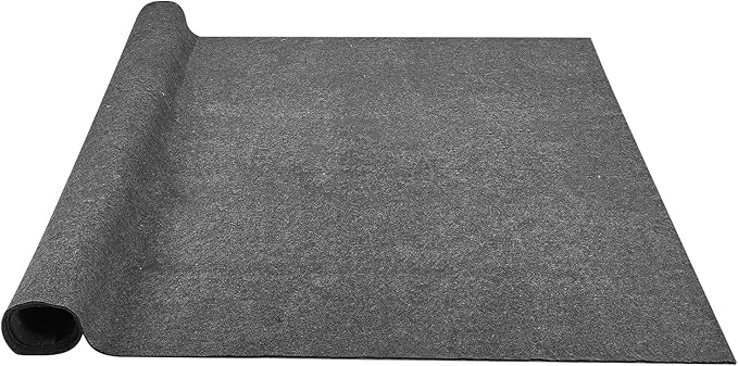 VEVOR 8' x 10' Rug Pad Gripper Without Slip-Resistance - 1/2" Thick Polyester Felt Padding Cushion for Area Carpet Runner Hardwood Floors Living Room - Grey