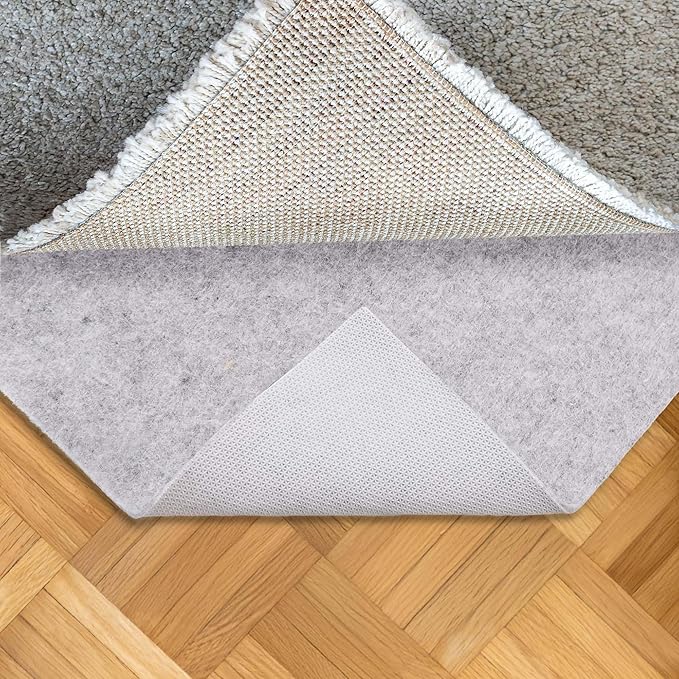 9' x 12' Non Slip Rug Pad Waterproof, 1/4" Thick 100% Felt +Rubber Rug Pad, Under Area Rug Pad Protective Cushioning Rug Pads Carpet Gripper Keep Rugs in Place, Safe for All Floors