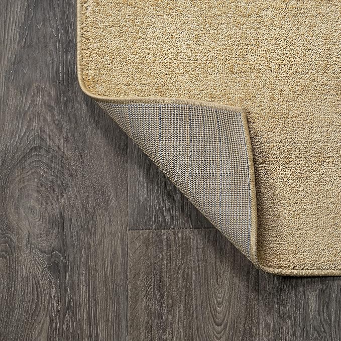Eyely UES100B-15 Supersoft Haze Solid Low-Pile Indoor Area Rug, Coastal, Bohemian, Minimalist, Classic, Casual for Bedroom,Kitchen,Living Room,Non Shedding,Easy-Washing, Yellow, 12 X 15
