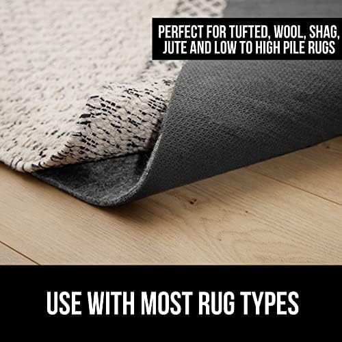 GORILLA GRIP Felt with Rubber Stay in Place Slip Resistant Rug Pad, 1/4 inch Thick, 3x5 FT Protective Padding Under Area Rugs, Cushioned Gripper Pads, Carpet Runners, Hardwood Floors Protection