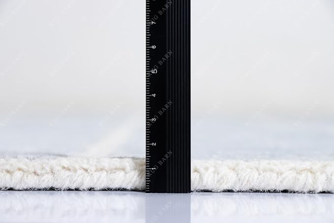 Capitola Hand-Tufted Wool Rug 8x10 Blue Coastal, Rustic Area Carpet for Bedroom Living Room, Textured Natural PB Style, Soft Wool Accent Mat
