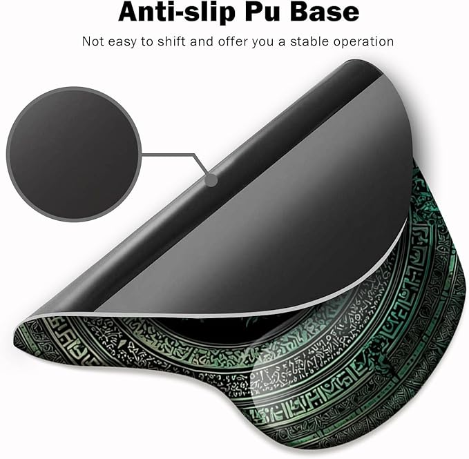 Ergonomic Mouse Pad with Wrist Support,Mouse Pad with Wrist Rest and Coaster Set,Office Supplies Non-Slip Mouse Pads for Desk, Non-Slip Comfortable,Rug