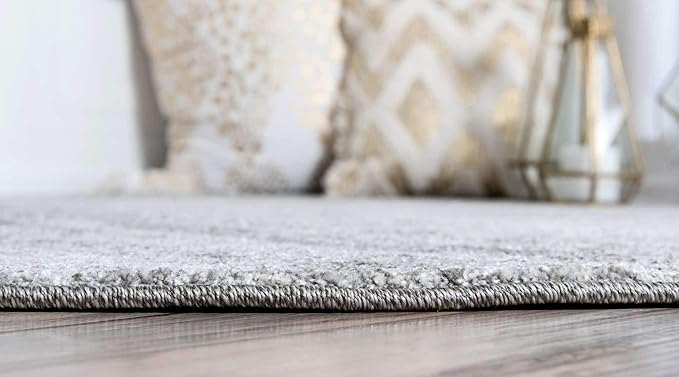 Unique Loom Del Mar Collection Area Rug - Lucille (7' 10" Round, Gray/ Ivory)