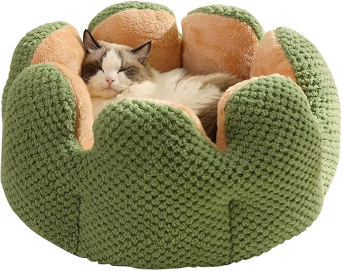 CWV Cute Cat Beds Kitten Beds, Soft Small Dog Beds, Washable Pet Beds for Puppy and Kitty, Cactus Shape, 23 Inch