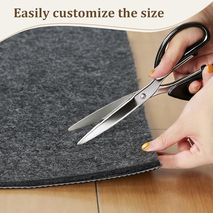 3x2 Ft Non Slip Rug Pad, Dual Surface Felt and Rubber Gripper Backing, 1/4 inch Thick Carpet Liner for Hardwood Floors, Under Area Rug Protective Cushioned Pads, Keep Rugs Safe and in Place