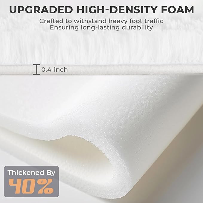 OPPODREAM 4x6 White Rugs for Bedroom, Ultra-Soft Fluffy Area Rugs for Living Room, 4 x 6 Shag Carpet for Nursery, Kids, Girl, Boy, Baby, Plush, Fuzzy, Shaggy, Cute Home Decor