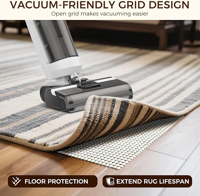 BAGAIL BASICS 2.5 x 9 FT Rug Pad Gripper for Hardwood Floors, Non Slip Rug Pads for Area Rugs, Extra Thick Under Rug Padding, Protect Your Rugs & Floors