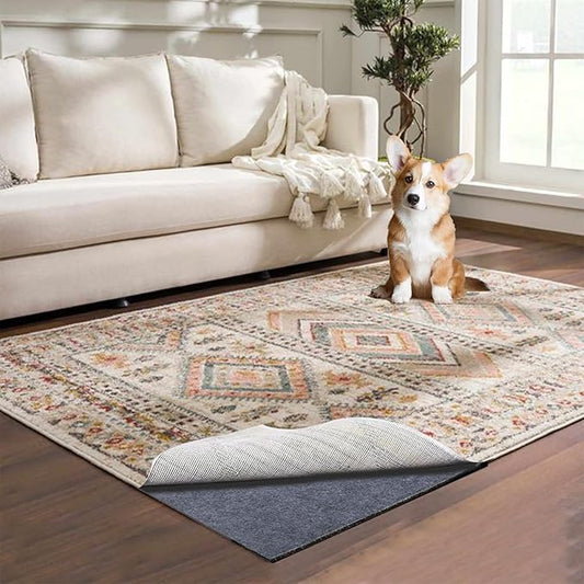 Waterproof Rug Pad, 2x20 ft Area Rug Non-Slip Carpet Pad, Non-Slip Rug Pads for All Floors and Finishes, Felt Pad for Hardwood Floors, Keeps Carpets in Place Soft and Safe