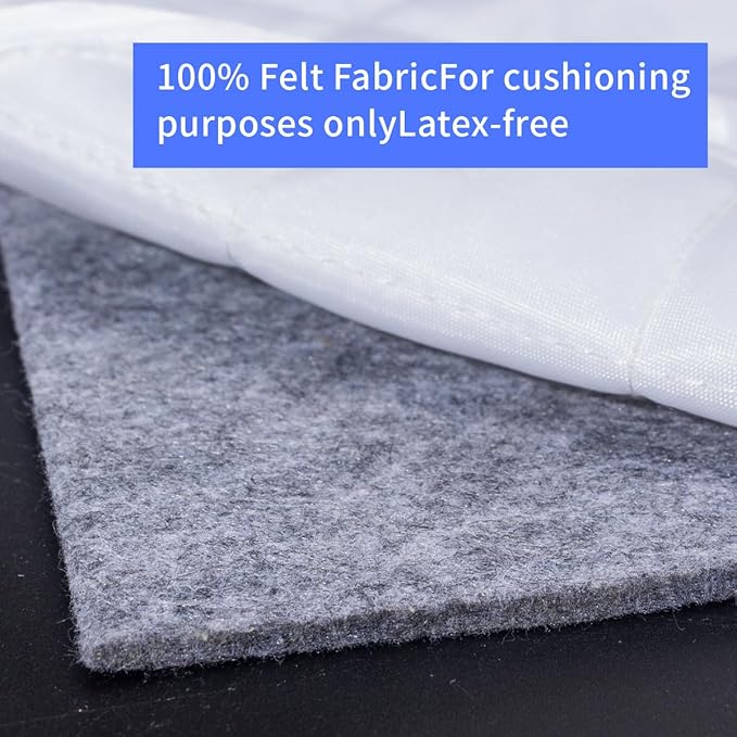 Extra Large Area Rug Cushioned Pad, 3x5 Ft Thick Felt Pad for Hardwood Floors, Keeps Rug in Place Soft
