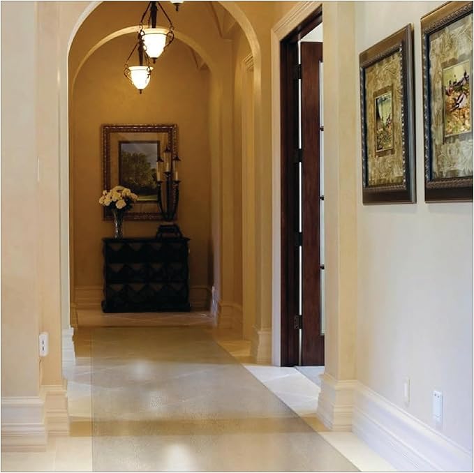 Clear Hard Floor Runner - USA Made, Safe, 30 x 60 Inch, 2mm Thick Vinyl for Tile and Hardwood Flooring