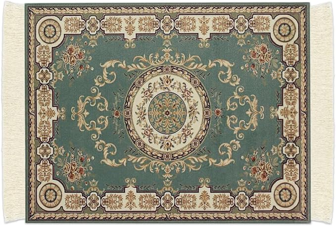Persian Carpet Style Mouse Pad Oriental Vintage Bohemian Rug Desk Pad Miniature Mouse Mat Coaster Table Décor for Office Home (Color_50)