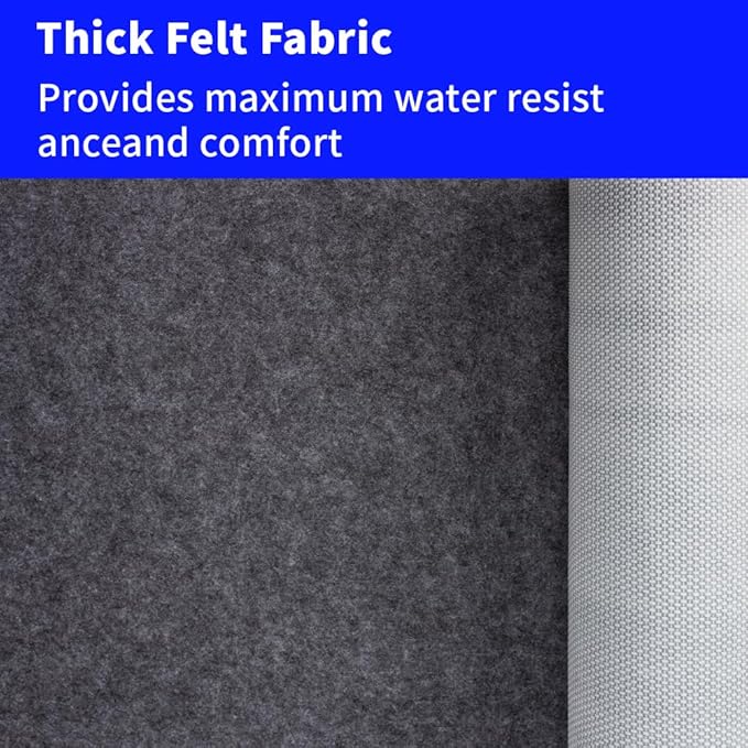 Waterproof Non-Slip 1/5” Thick 3x5 ft Rug Pad for Large Area Rugs Durable Felt Floor Protection pad for All Floors, Suitable for Cutting. Rug Pads Keep Rugs in Place and Provide Cushioning