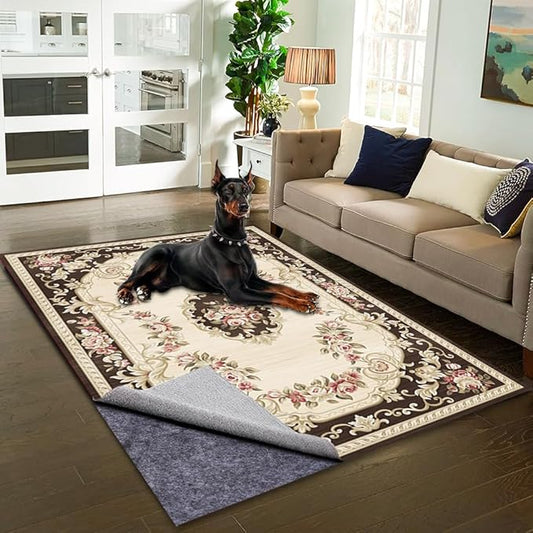 Waterproof Non-Slip Rug Pad 9x12 for Large Area Rugs Durable Felt Floor Protection pad for All Floors, Suitable for Cutting. Rug Pads Keep Rugs in Place and Provide Cushioning