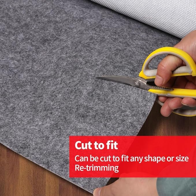 Waterproof Rug Pad Round 3-Foot Waterproof Non-Slip Rug Pad Non-Slip Rug Pads for All Floors and Finishes, Felt Pad for Hardwood Floors, Keeps Carpets in Place Soft and Safe (3TF)