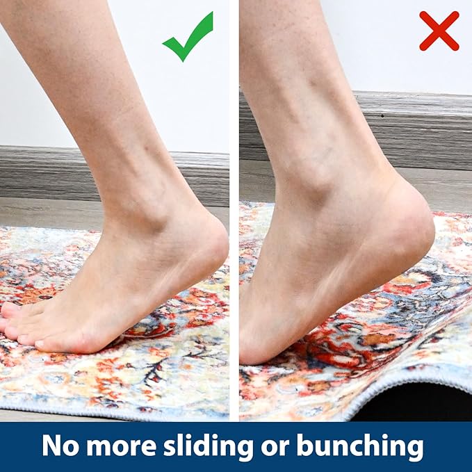 Non Slip Rug Pads for Hardwood Floors, 9x12 Rug Pad Gripper for Area Rugs, Under Carpet Anti Skid Mat, Beige, Keep Your Rugs Safe and in Place