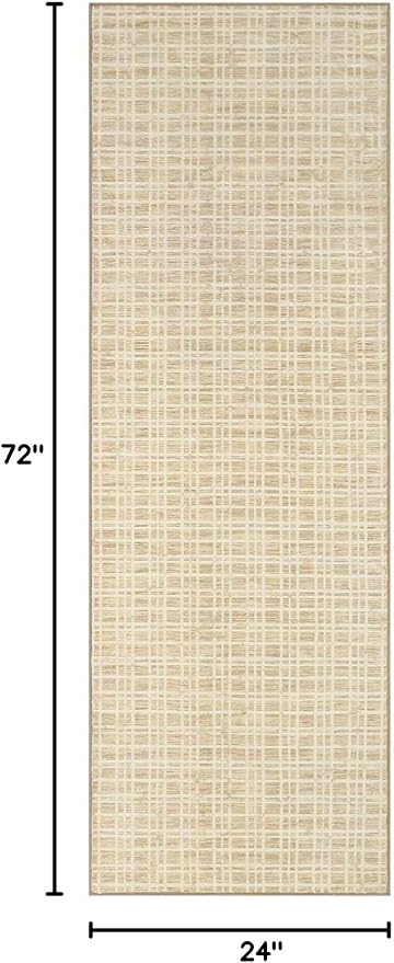 GAOMON Modern Area Rug 2x6 - Soft Faux Wool Washable Mat - Contemporary Non-Slip Yellow Entryway Runner for Living Room, Bedroom, Kitchen, Hallway