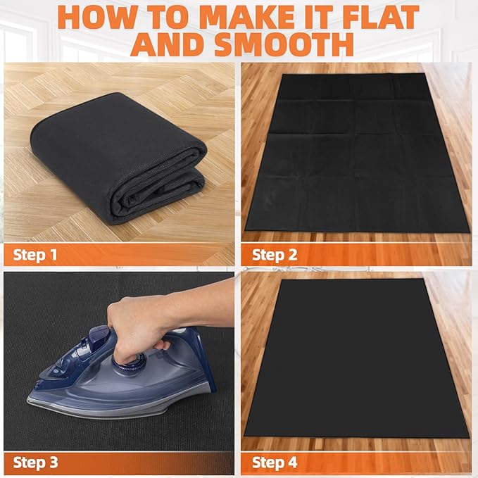 Drum Rug, 4Ft x 5.3Ft Drum Mat Drum Carpet with Soundproof TPR Grip Bottom Music Rug for Drummers, Black