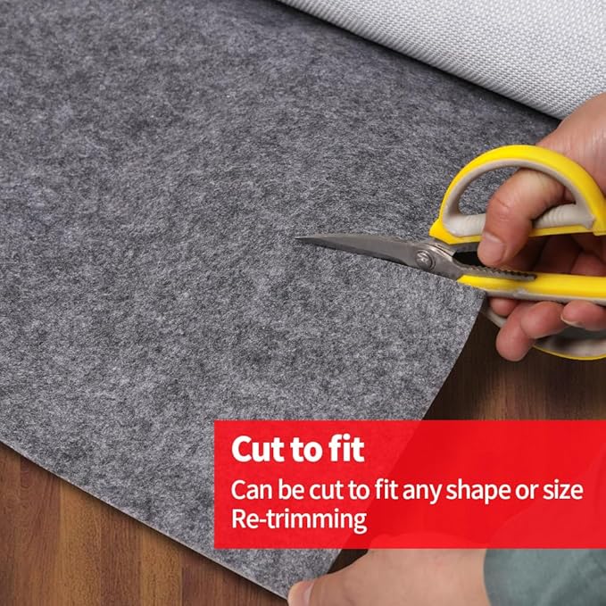 Waterproof Rug Pad Round 1/4 Thick Waterproof Non-Slip Rug Pad， Pad for Hardwood Floors， Rug Pads for All Floors and Finishes, Keeps Carpets in Place Soft and Safe（6TF）