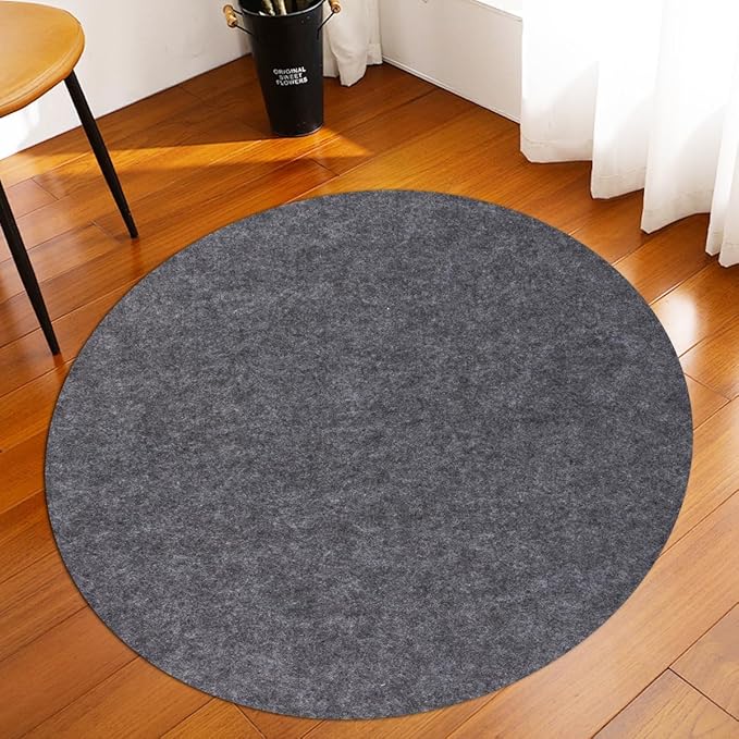 Waterproof Rug Pad Round 7-Foot Waterproof Non-Slip Rug Pad Non-Slip Rug Pads for All Floors and Finishes, Felt Pad for Hardwood Floors, Keeps Carpets in Place Soft and Safe (7TF)