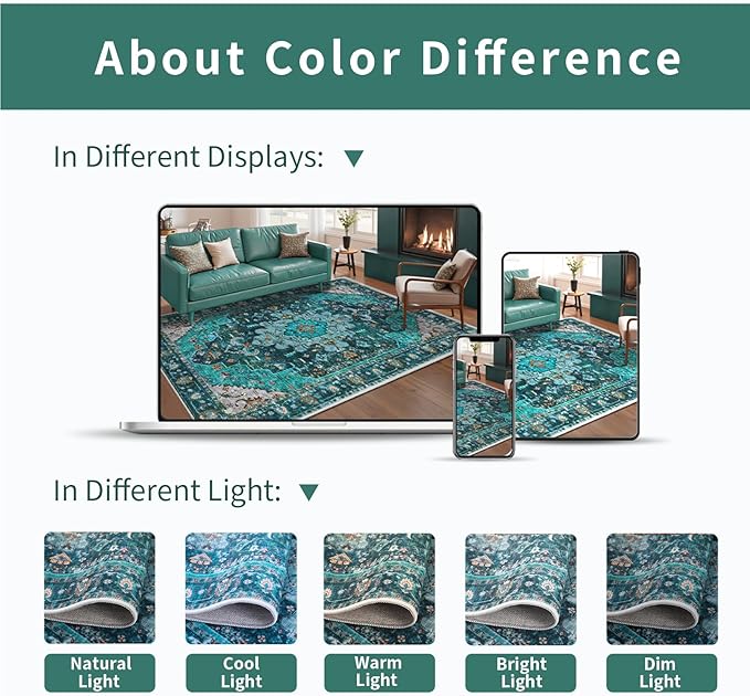 Ciicool 2x12ft Long Hallway Rug, Washable Runner Rug Non Slip Thin Low Pile Soft Indoor Floor Long Carpet Hallways for Bathroom Kitchen Living Room Bedside