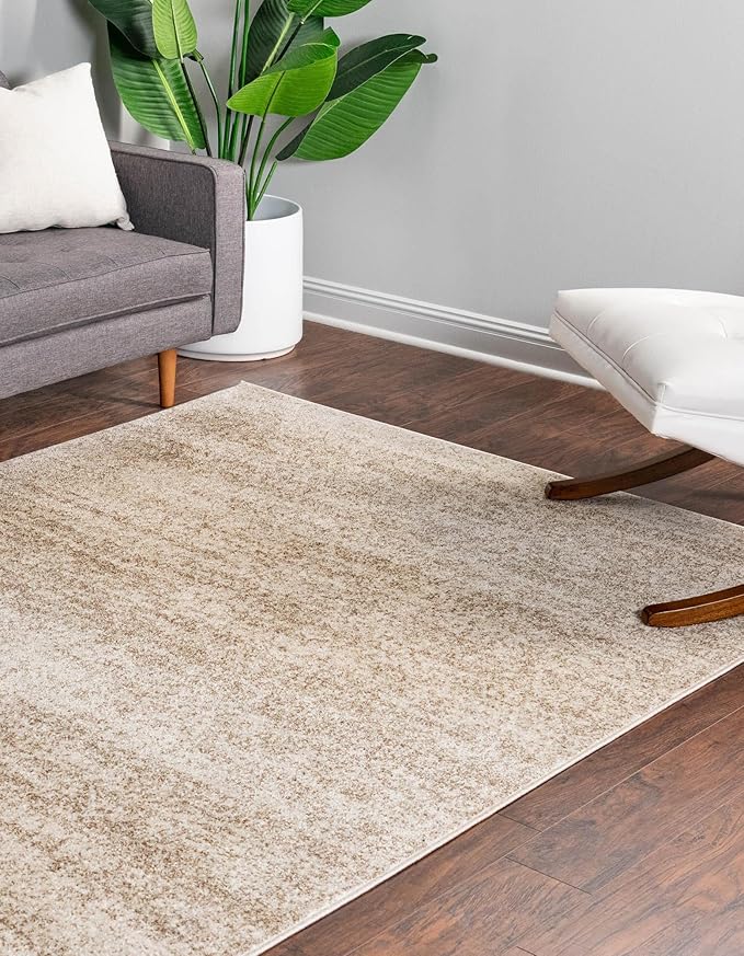 Unique Loom Del Mar Collection Area Rug - Lucille (4' 1" x 6' 1" Rectangle, Bone Beige)