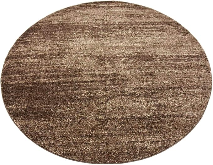 Unique Loom Del Mar Collection Area Rug - Lucille (6' 1" Round, Brown/ Ivory)
