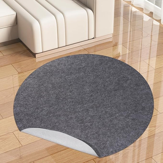 Non-Slip Rug Pads,Round 5 Ft Waterproof Extra Large Area Rugs Non Skid Rug Pad for All Floors and Finishes Durable Hardwood Floor Protective Felt Keeps Rugs in Place, Safe and Secure