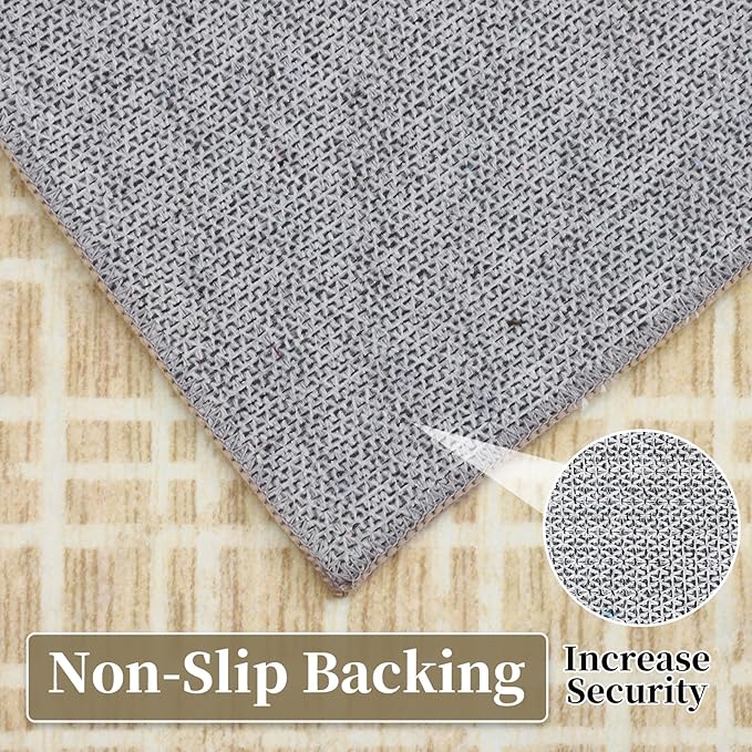 Washable Rug 10x13 Area Rug for Bedroom Modern Living Room Rug Contemporary Large Area Rug Non Slip Throw Rugs Stain Resistant Carpet for Department Dining Room 10'x13' Yellow