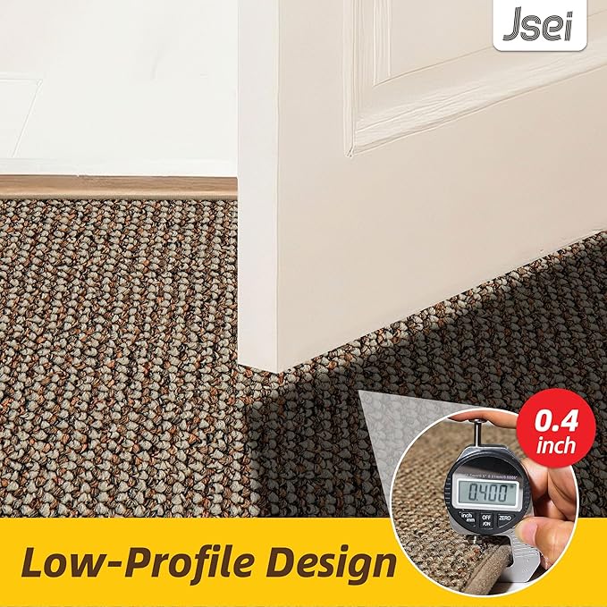 JSEI Dirt Trapper Door Mat 36"x60" Non-Slip Washable Entrance Mat, Dog Doormats, Absorbent & Fade-Resistant Floor Mats, Low Profile Welcome Mats for Entryway, Front Door, and Inside Entrance, Taupe