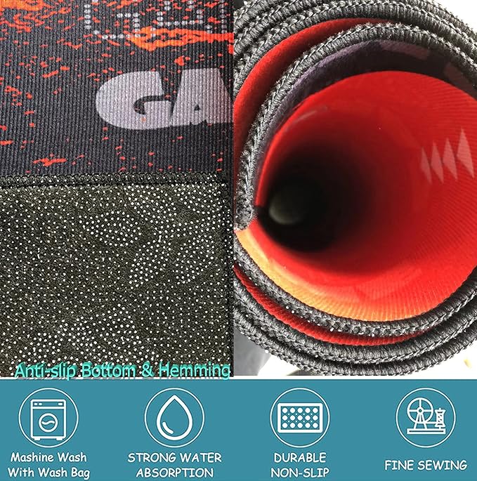 Blue Gaming Area Rugs Game Gamepad Carpets for Gamer Boys Teens 3D Printed Large Floor Mats for Bedroom Dining Room Living Room Decor Playroom