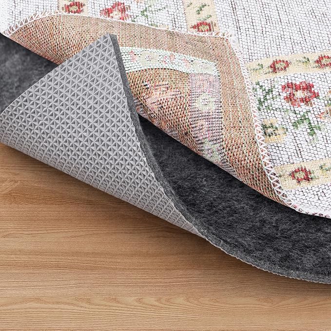 BALEINE Felt Non Slip Rug Pads, Extra Large 1/8" Thick Felt and Rubber Backing, Shock Absorbing Carpet Pad for All Carpets and Hardwood Floors (8x10 Ft)