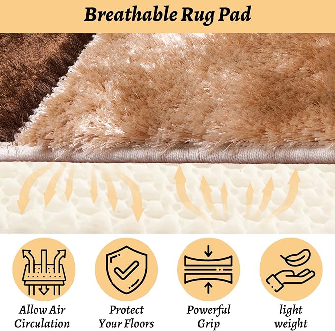 8 x10 Ft Non Slip Rug Pad Gripper for Hardwood Floors White Carpet Padding 8x10 Rug Pad Non Slip for Hardwood Rug Mats for Under Rugs 8x10 Anti Slip Rug Padding, Provide Protection and Cushion