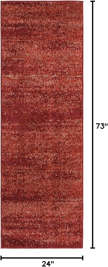 Unique Loom Del Mar Collection Area Rug - Lucille (2' x 6' 1" Runner, Terracotta/ Red)