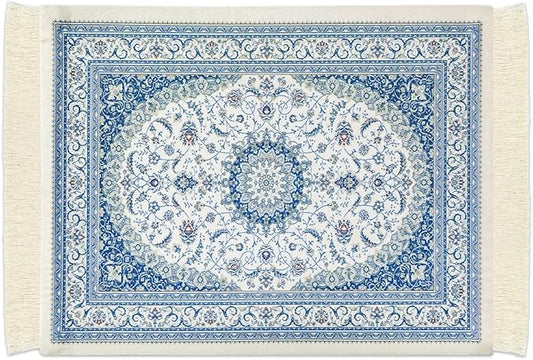 Persian Carpet Style Mouse Pad Oriental Vintage Bohemian Rug Desk Pad Miniature Mouse Mat Coaster Table Décor for Office Home