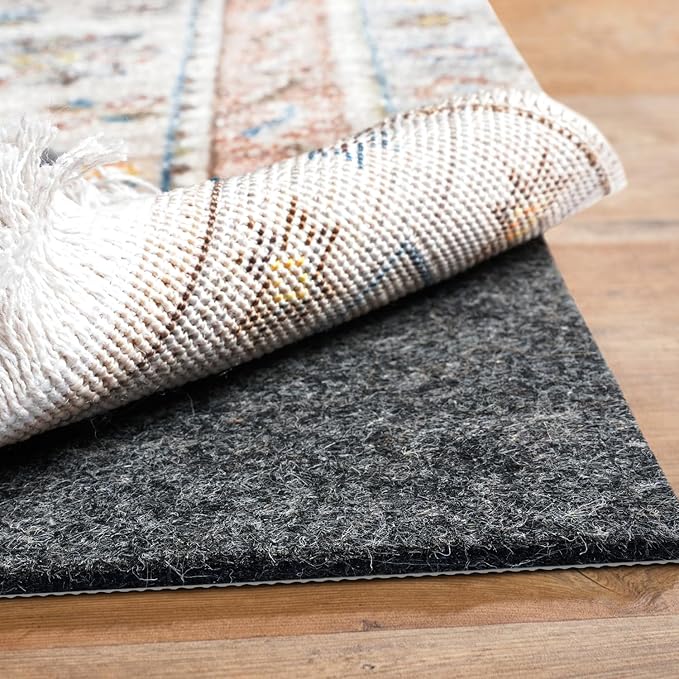 BAGAIL Felt and Natural Rubber Backing Rug Pads 1/4” Thick, 10 x 14 Ft Non Slip Carpet Gripper Keep Rugs in Place, Under Area Rug Protective Cushioned Pads, Carpet Runners, Hardwood Floors Protection