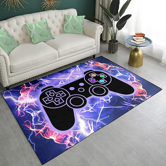 BATATADOCE Video Game Controller Gamepad Art Home Decor Cool 3D Printed Large Area Rugs for Teen Boys Kids Play Bedroom Playroom Kitchen Decor