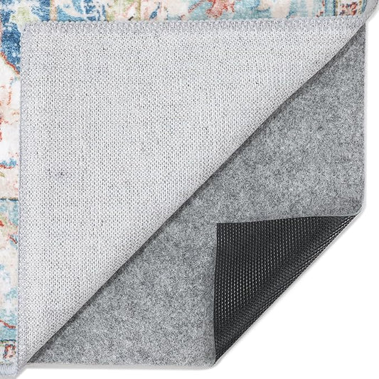 5’ x 7' Thick Felt and Rubber Rug Pad Gripper for Hardwood Floors, Non Slip Cushion Rug Pads for Area Rugs and Tile Floor Protection, Under Carpet Anti Skid Mat, Keep Your Rugs Safe and in Place