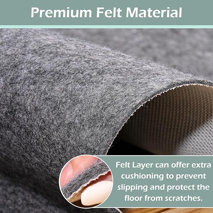100% Waterproof Rug Pad, 3x5 Foot Non-Slip Rug Pad, 1/4 Inch Non-Slip Carpet,Suitable for Hardwood Floor Felt MATS and All Floors, Protecting The Floor and Keeping The Carpet Soft and Safe