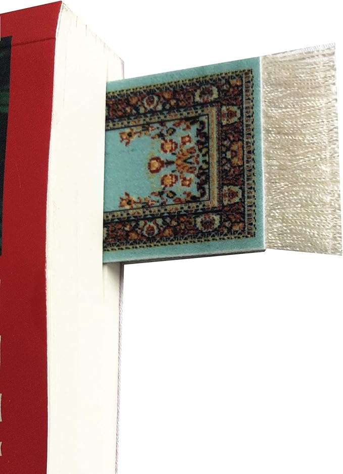 3-Piece Carpet-Style Desk Set – Turquoise Mouse Pad, Mini Rug Coaster & Bookmark, Colorful Elegant Office Accessories, Novelty Gift