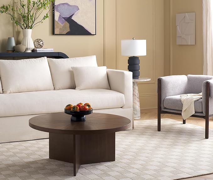 Martha Stewart x SAFAVIEH Area Rug Collection - 4' x 6', Beige & Ivory, Handmade Wool, Checkered Pattern, Ideal for Living Room, Foyer, Bedroom, Accent Space (MSR4760B)