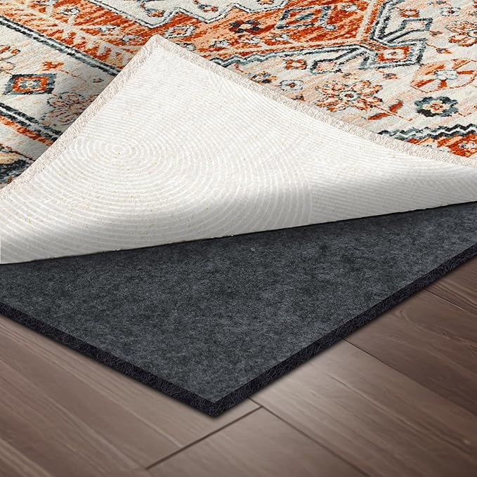 100% Waterproof Rug pad, 2x6 ft Area Rug Non-Slip Rug Pads, 1/4" Thick Carpet Pads for All Floors and finishes, Felt pad for Hardwood Floors, Keep Carpets in Place Soft and Secure