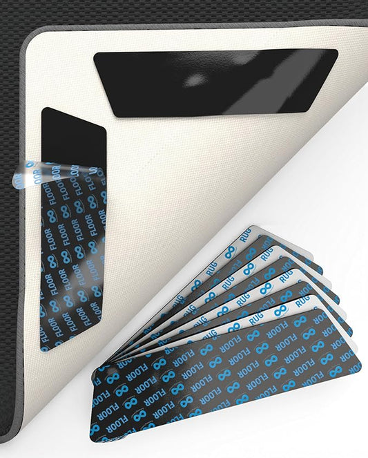 Everlasting Comfort Area Rug Gripper for Hardwood Floors - No Damage Non Slip Rug Pads, Floor to Carpet Tape for Holding Rugs in Place, Washable and Reusable, Double Sided Anti Slip Tape - 16 Pack