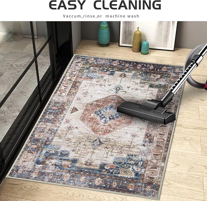 4 Pcs Retro Indoor Doormat,Non Slip Washable Floor Mat 24" x 36" Area Rug Absorbent Entrance Rug Distressed Front Door Mat,Welcome Mats Entryway Doormats