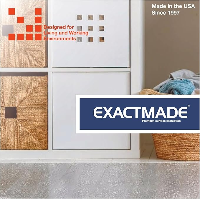 Clear Hard Floor Runner, USA Made, Safe, 30 x 72 Inch, 2mm Thick Clear Vinyl, Clear Vinyl Hardwood Floor Runner for Living Area Flooring, Mat Runner for Entryway Flooring