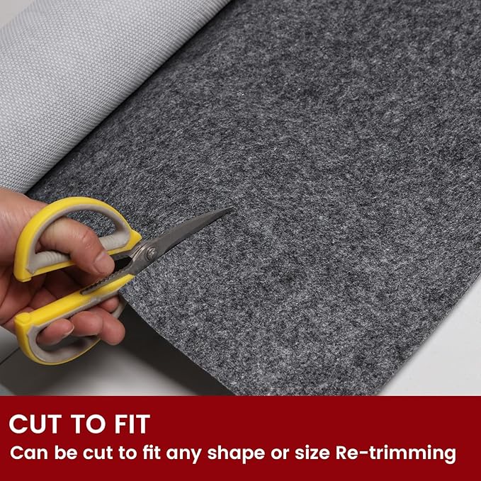 Waterproof Rug Pad, 8x10 ft Area Rug Non-Slip Carpet Pad, Non-Slip Rug Pads for All Floors and Finishes, Felt Pad for Hardwood Floors, Keeps Carpets in Place Soft and Safe