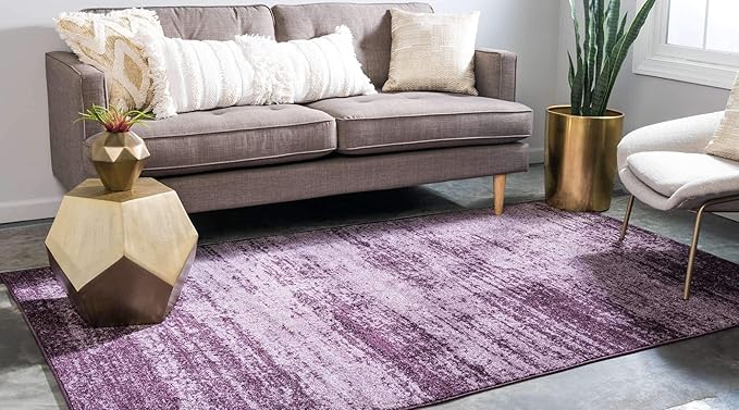Unique Loom Del Mar Collection Area Rug - Lucille (10'x 13' Rectangle, Violet)