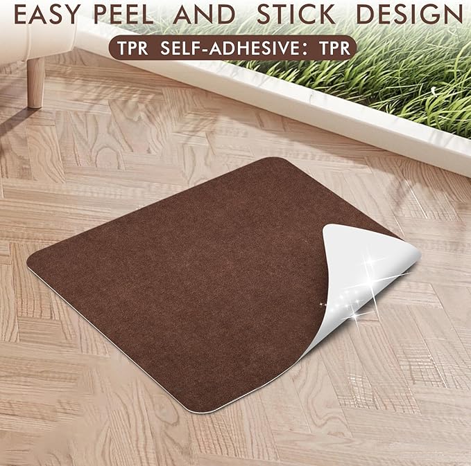 Recliner Pads for Hardwood Floors, Non Slip Recliner Grippers, Furniture Pads Floor Mats for Carpet, Anti Slide Office Chair Mat for Floor Protector, 40"x40" (1 Pack Brown)